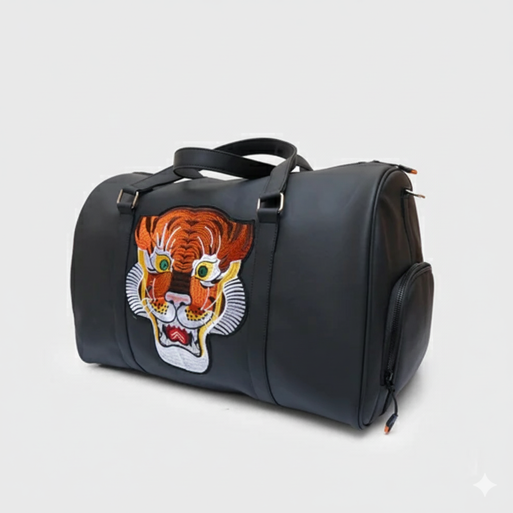 时尚手提包 | Black Lion 男女通用纯素皮革潮流都市旅行包