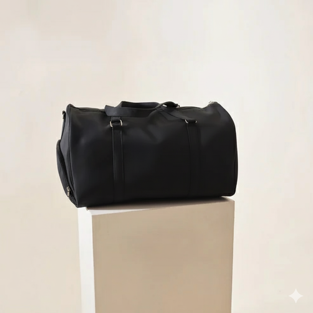 Modish Carry | Basic Black Duffle Bag – Perfect Gym & Travel Bag for Busy Lives