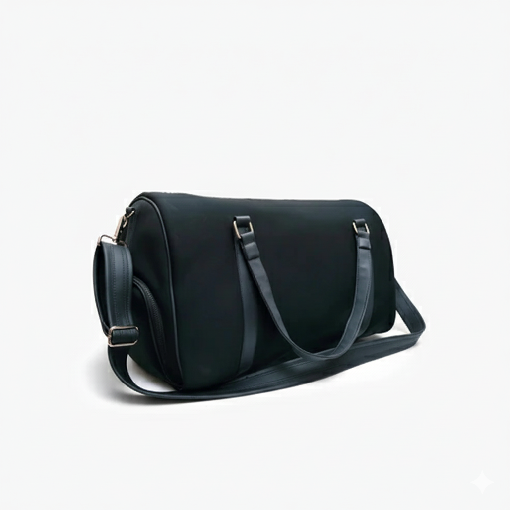 Modish Carry | Basic MID Black Duffle Bag – Perfect Gym & Travel Bag for All