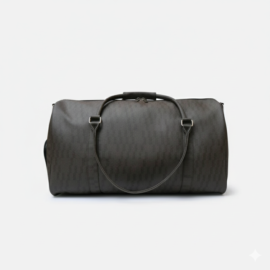 时尚手提包 | FEDII 灰色男女通用纯素皮革运动旅行过夜包