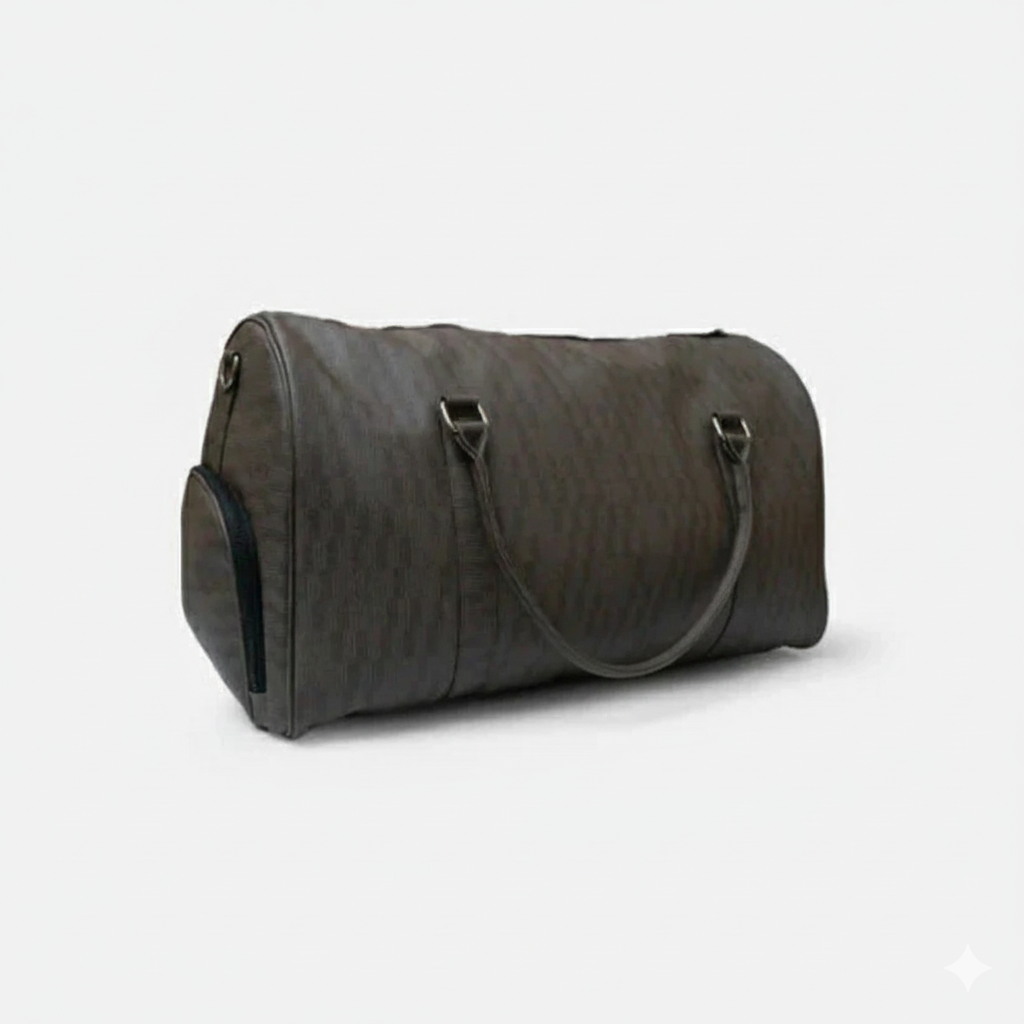 时尚手提包 | FEDII 灰色男女通用纯素皮革运动旅行过夜包