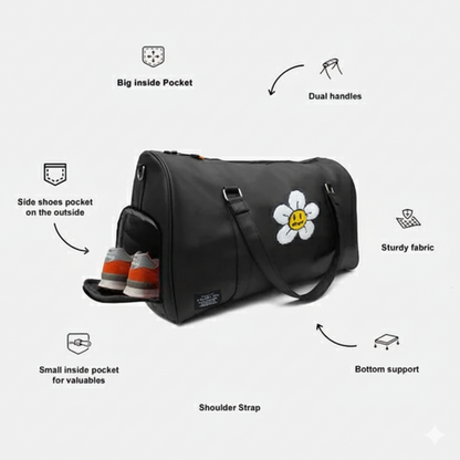 Modish Carry | Daisy Flower Duffle Bag – Perfect Gym & Travel Bag for All