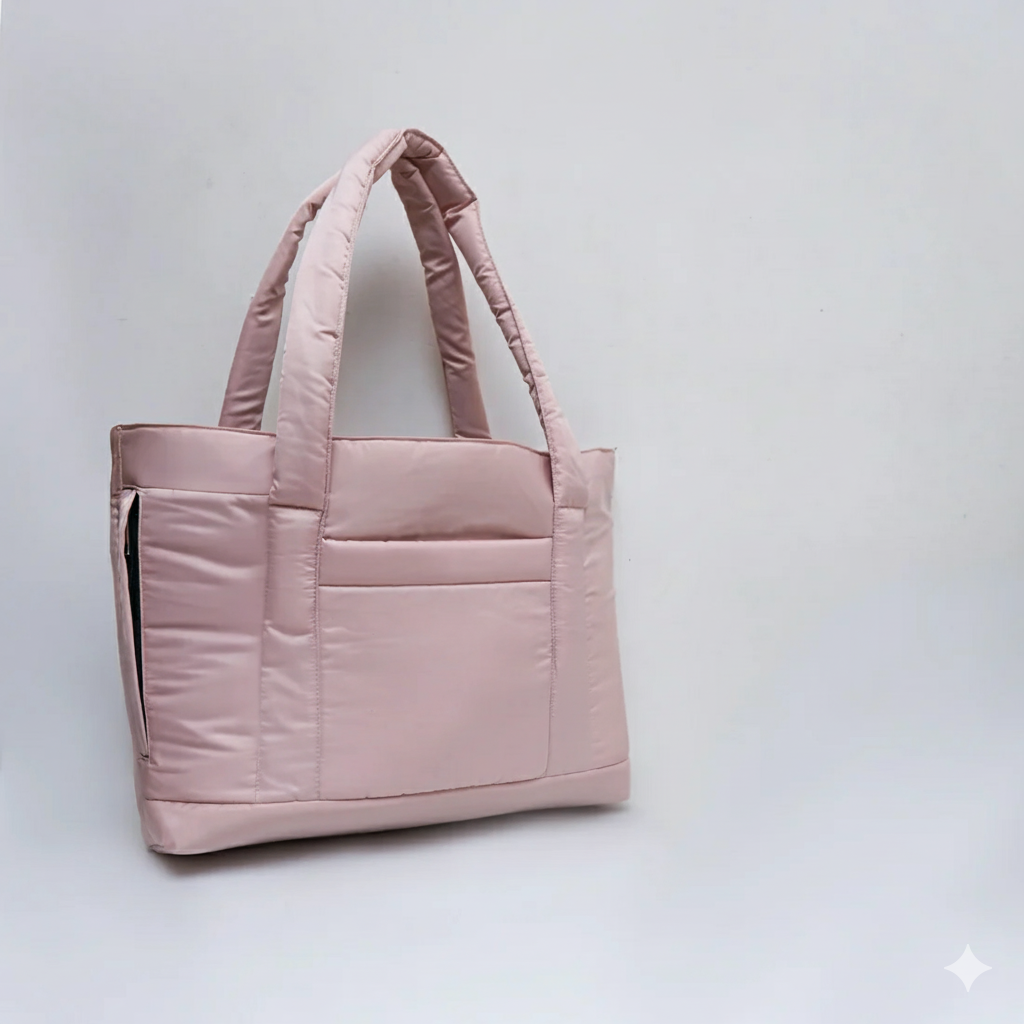 Modish Carry | Turkish Rose Vegan Leather Tote Bag – Large Work & Travel Handbag