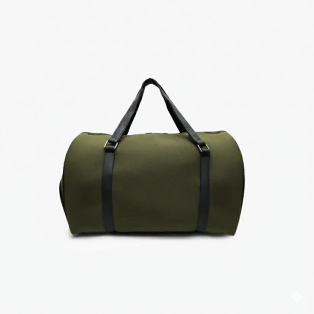 时尚手提包 | 橄榄绿男女通用纯素皮革探险包