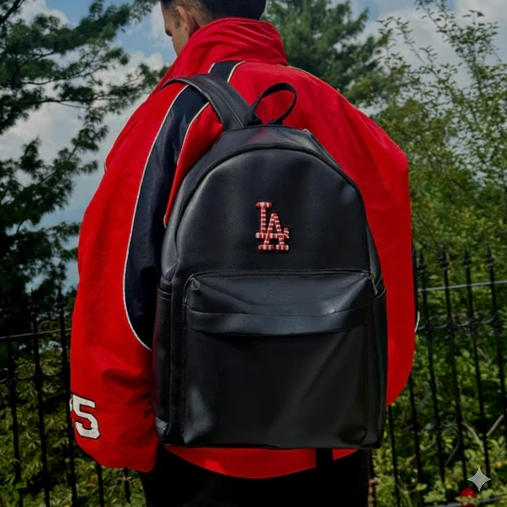 Modish Carry | Borsa da viaggio alla moda, unisex, in pelle vegana nera di Los Angeles