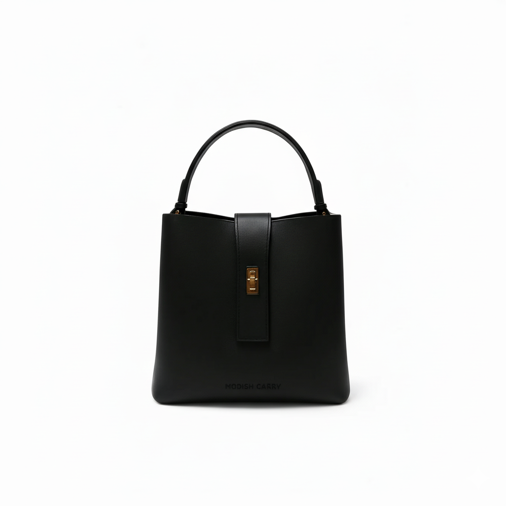 时尚手提包 | 黑色单肩包 – 女士慵懒风托特包 – 青少年日常手提包