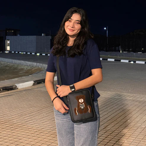 Modish Carry | Teddy Plush Utility Sling – Unisex Cosy Side Bag