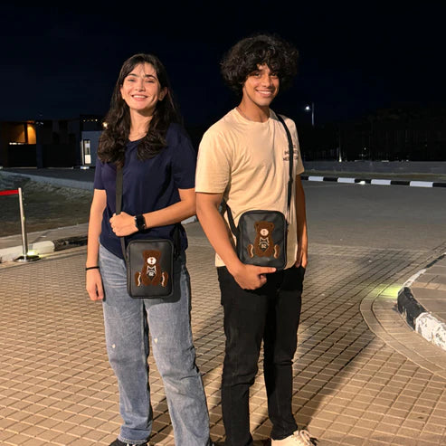 Modish Carry | Teddy Plush Utility Sling – Unisex Cosy Side Bag