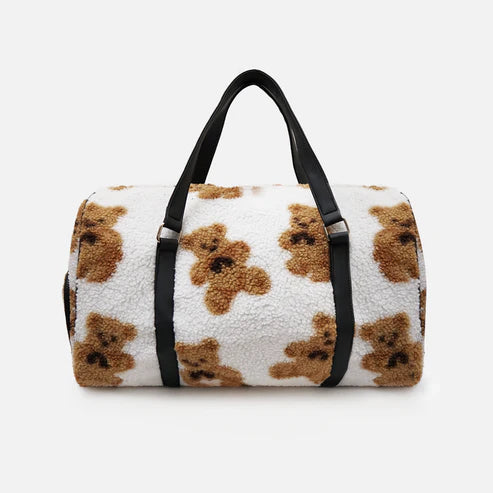 Modish Carry | Teddy Cuddle Unisex Trendy Plush Travel Duffel