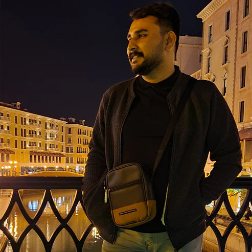 Modish Carry | Tokyo Urban Crossbody Bag – Unisex Tech Sling w/ AirPods Pouc