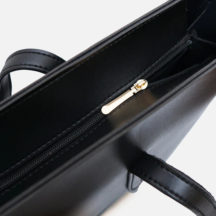 Modish Carry | Beg Tangan Hitam Asas | Tote Kerja Elit untuk Mesyuarat