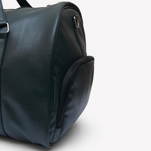 Modish Carry | British Green Unisex Synthetic Leather Travel & Gym Bag