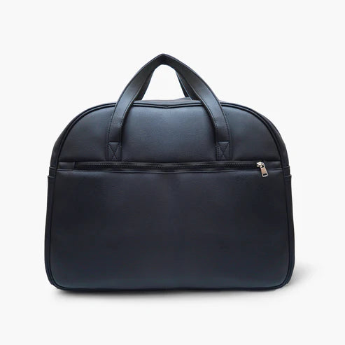 حقيبة سفر أنيقة | حقيبة سفر احترافية للجنسين من الجلد النباتي، لون أسود، طراز Glide Mode