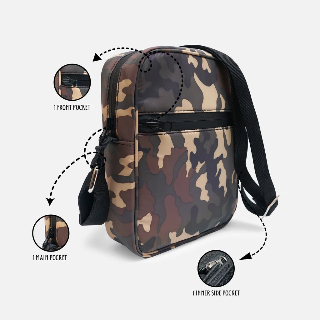 时尚百搭 | 迷彩斜挎包 – 时尚简约的日常包