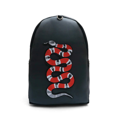Modish Carry | Embroidered Snake Backpack