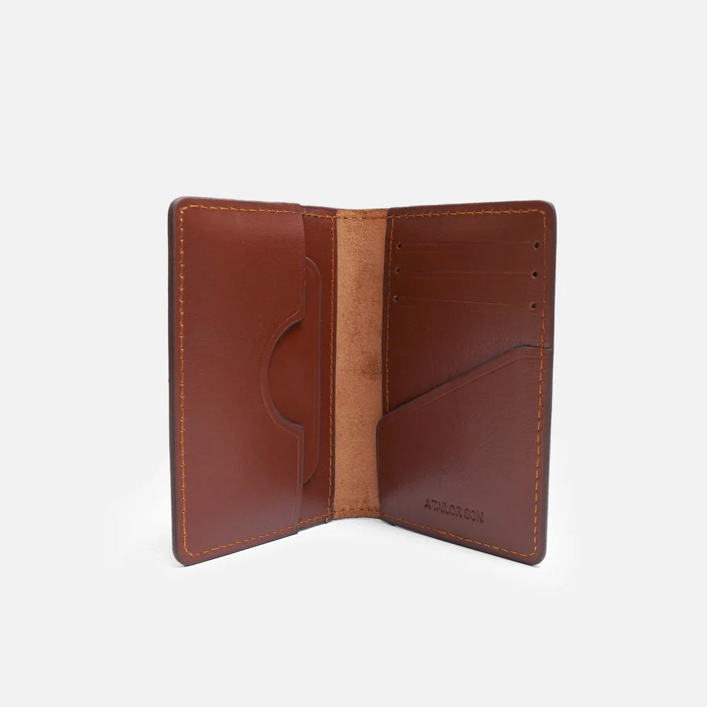 Modish Carry | Bi-Fold Clay Card Holder – Unisex Vegan Leather Slim Wallet