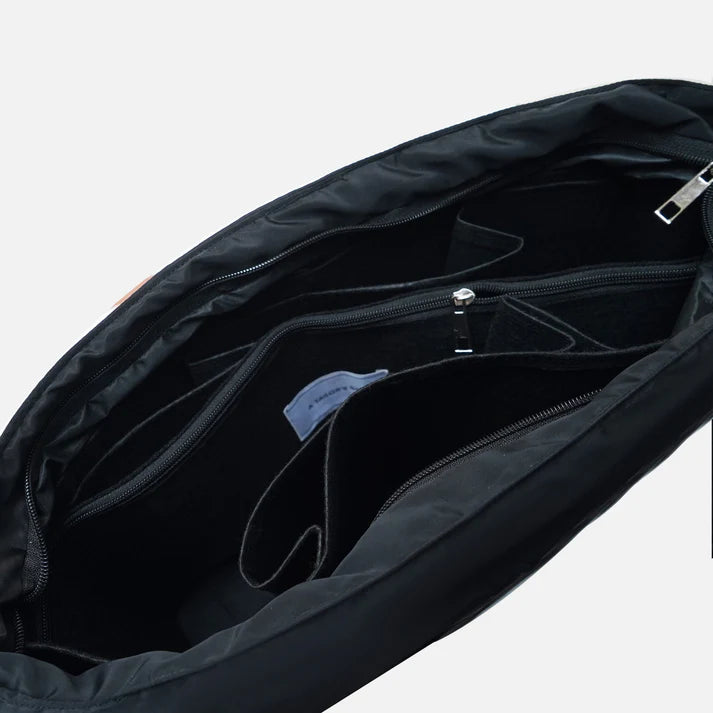 时尚手提包 | 黑色蓬松手提包 | 周末早午餐的时尚托特包